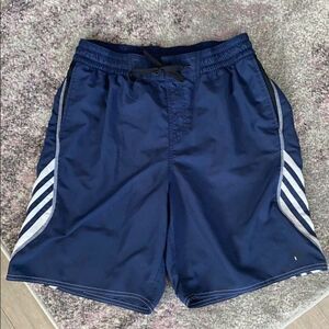Adidas Men’s Navy Blue Long Swim Lined Trunks Board Shorts Sz L